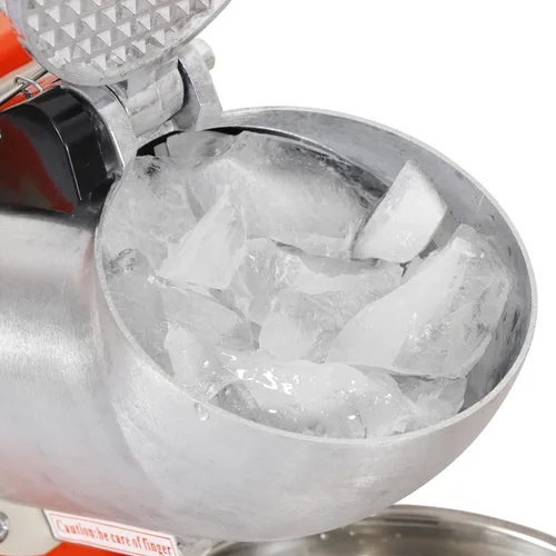 Vista 9 de HomGarden Máquina de afeitar eléctrica de hielo de 143 libras, máquina de afeitar de acero inoxidable, trituradora de hielo afeitado para uso Naranja