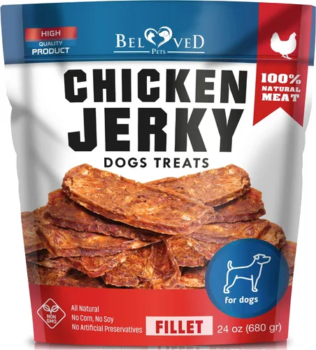 Vista 9 de Beloved Pets - Golosinas para perros de pollo cecina 1.5 lb – Comida para perros y golosinas masticables de alto contenido en proteínas para razas