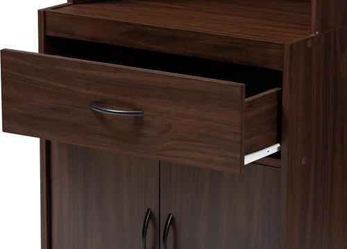 Vista 8 de Baxton Studio Mueble de cocina, marrón nogal