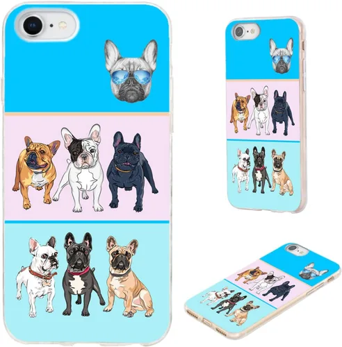 Vista 28 de Funda protectora completa delgada y suave de TPU transparente para iPhone SE 2022/2020, iPhone 8/7/6S/6 - Diseño de música divertida guitarra