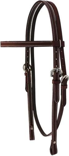 Vista 4 de Tahoe TackMesquite Browband Headstall Rawhide & Spots USA Leather