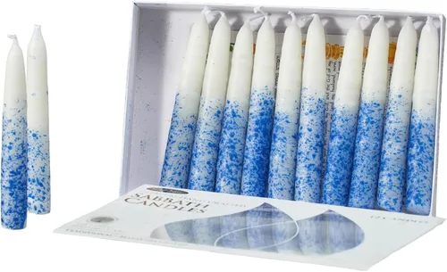Vista 10 de Rite Lite Velas de Shabbat - 12 piezas - Empaquetadas en una hermosa caja con una tarjeta artística (blanco)