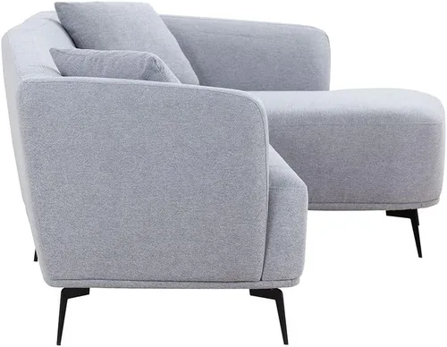 Vista 7 de KEVINSPACE Sofá tapizado moderno de 102.36 pulgadas, sofá tapizado en forma de L, sofás de 4 asientos de mediados de siglo con diván, 3 almohadas