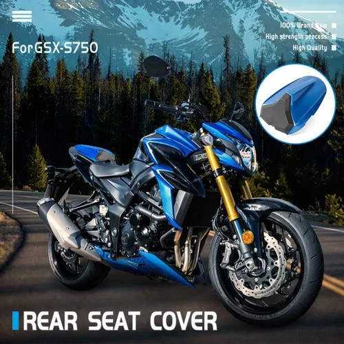 Vista 5 de Funda para asiento trasero de pasajero de motocicleta compatible con Su-zu-ki GSXS750 GSX-S750 GSXS GSX-S 750 2017 2018 2019 2020 2021 2022 Pillion