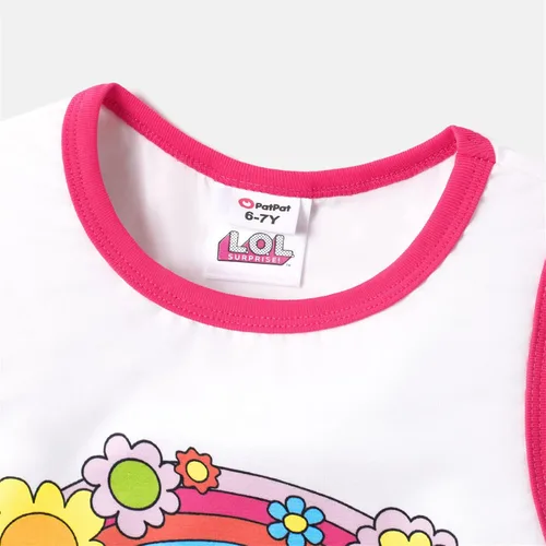 Vista 4 de L.O.L. Surprise! Conjunto de ropa para niñas, camiseta sin mangas y pantalones cortos con estampado de muñeca