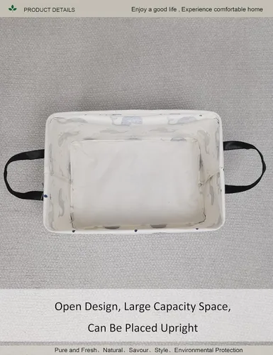 Vista 4 de Cesta de lavandería plegable rectangular, canasta de lona, cesta para guardería, adecuada para niños, oficina, dormitorio, ropa, almacenamiento