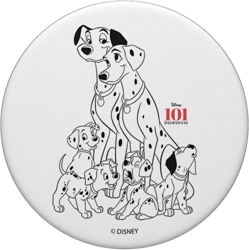 Vista 3 de Disney PopSockets de 101 dálmatas con pila de perro intercambiable PopGrip