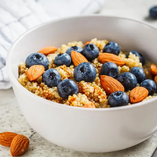 Vista 4 de ELAN Quinoa blanca orgánica de 15 onzas, sin OMG, vegana, sin gluten