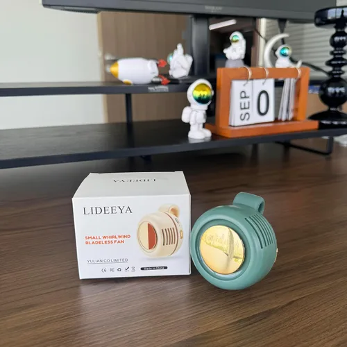 Vista 9 de Mini ventilador portátil sin aspas silencioso Blanco