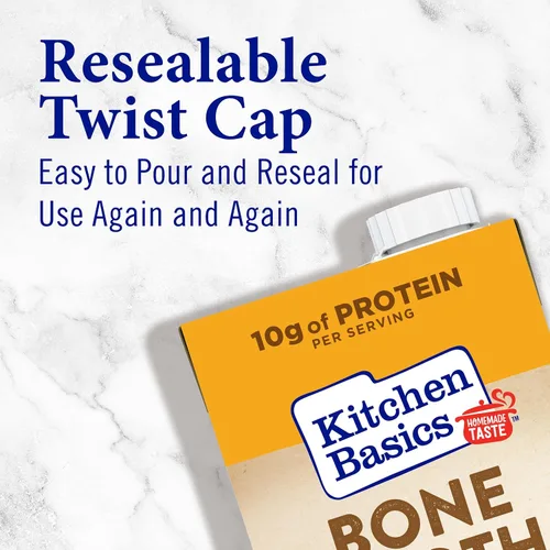 Vista 3 de Kitchen Basics Caldo de hueso de pollo original (keto amigable), 32 fl oz