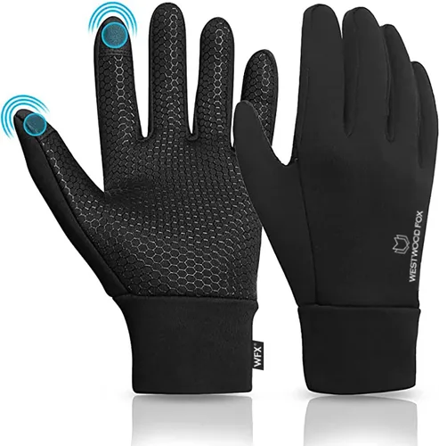 Vista 8 de WESTWOOD FOX Kids Winter Thermal Cycling Gloves Boys Girls Flexible Grip Touchscreen Cycling Bike Gloves for Children Running Ski Anti-Slip Mitts