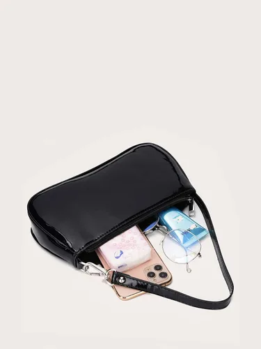 Vista 3 de Floerns Bolso de hombro clásico retro para mujer, bolso de mano pequeño