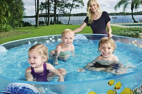 Vista 3 de Fill N Fun Kid Kiddie Wading piscina a presión 72x15 para Bestway H2OGO