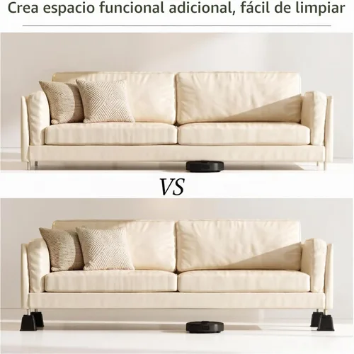 Vista 6 de Okllen Paquete de 6 elevadores de muebles de cama, elevadores de sofá resistentes de 5 pulgadas con almohadillas antideslizantes, elevadores