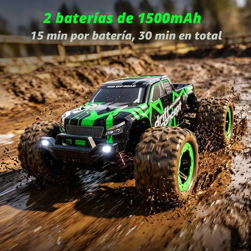Vista 4 de HOLYFUN Coche RC de 18 MPH, camión de control remoto todoterreno de alta velocidad 4WD escala 1:18