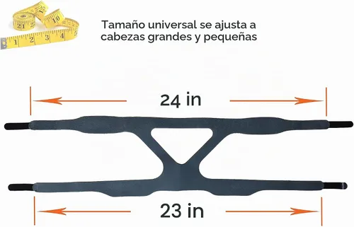 Vista 2 de Máscara CPAP Headgear, máscara universal para la apnea del sueño, accesorios cómodos CPAP