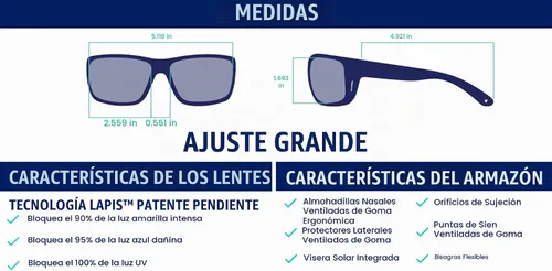 Vista 5 de Bajio Bales - Gafas de sol polarizadas para playa, envoltura completa, ajuste grande NEGRO MATE