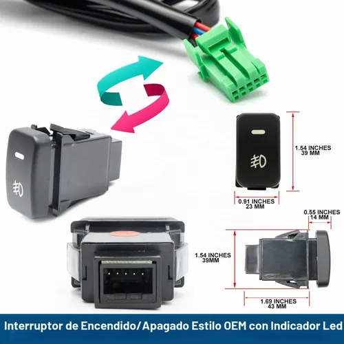 Vista 3 de H11 H8 Kit de arnés de cableado para luz de niebla para Honda Civic 2007-2012 2009-2014 A'cura TL TSX con interruptor de encendido/apagado