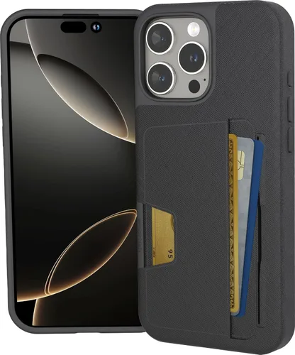 Vista 83 de Smartish Funda tipo cartera para iPhone 11 Pro - Wallet Slayer Vol. 2 [soporte protector delgado] tarjetero (seda) - Black Tie Affair