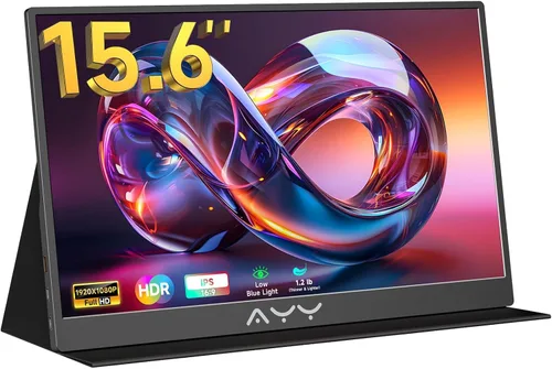 Vista 13 de AYY Monitor portátil 4k, pantalla táctil de 13.4" 3840x2160 Segunda pantalla 100% sRGB, 400cd HDR USB C Ultra Slim IPS Monitor portátil para Mac