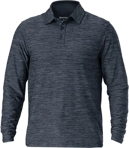 Vista 25 de NAVISKIN Camisas polo para hombre, de secado rápido, UPF 50, manga larga y corta, que absorben la humedad