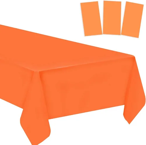 Vista 7 de Paquete de 3 manteles de plástico de color morado oscuro, desechables, manteles de Navidad, para barbacoa, picnic, cumpleaños, fiestas de Navidad