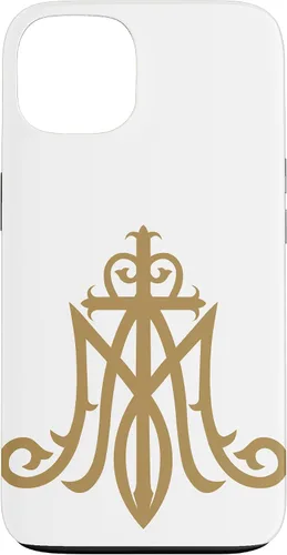 Vista 7 de Funda católica con monograma para iPhone 16 Virgin Mary Insignia Ave Maria