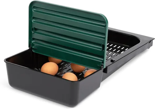 Vista 8 de Homestead Essentials Caja anidable de 3 compartimentos de estilo compacto, despliegue hacia adelante y Rollaway, gallina y pollo con tapas