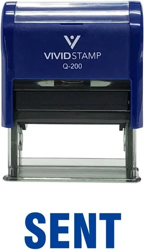 Vista 10 de Sent Self Inking Rubber Stamp (Black Ink) - Medium 2 Pack Negro