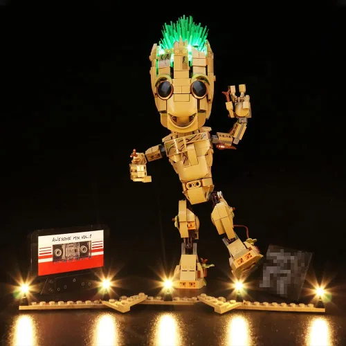 Vista 5 de VONADO Kit de luces LED versión musical DIY luces de decoración compatibles con Lego 76217 (sin modelo Lego)