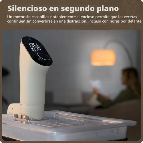 Vista 8 de Greater Goods Cocina Sous Vide, 1100 W, no necesita aplicación ni WiFi (blanco abeja)