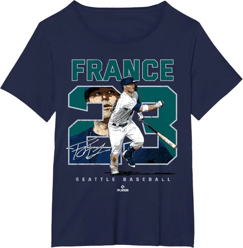 Vista 15 de Number and Portrait Ty France Seattle MLBPA Camiseta, Negro