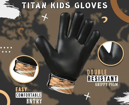 Vista 4 de Soccer Goalie Gloves - Football Goalkeeper Gloves Kids, Boys, Children, Youth with 4mm Latex Strong Grips Palm, Double Wrist Support