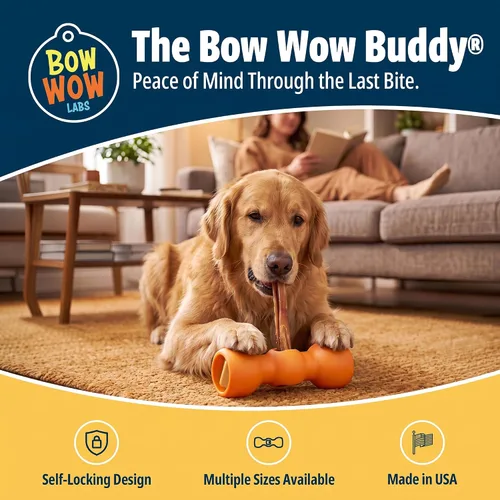 Vista 2 de Bow Wow Labs Dispositivo de Seguridad Buddy Nuevo Soporte para Palitos Comestibles Bully para Perros Fabricado en los EE. UU. Apto