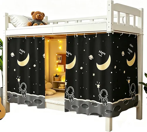 Vista 10 de Cortinas opacas para cama de privacidad con toldo grueso, mosquitero Mosquitera blanca 1aa