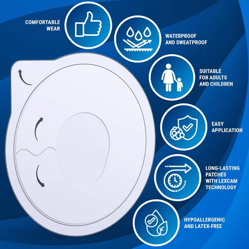 Vista 4 de Lexcam Dexcom G7 - Parches impermeables, paquete de 30, resistentes al sudor, transparentes Hypoallergenic Adhesive CGM Sensor Cover for Stelo