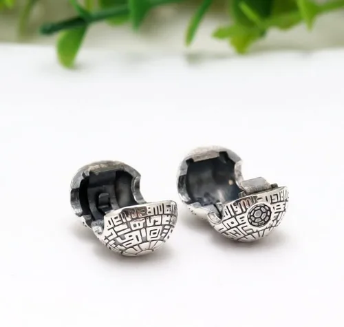 Vista 6 de Colgante de plata de ley 925 con clip de estrella, regalos de cuentas de joyería para mujer, pulsera y collar A0019