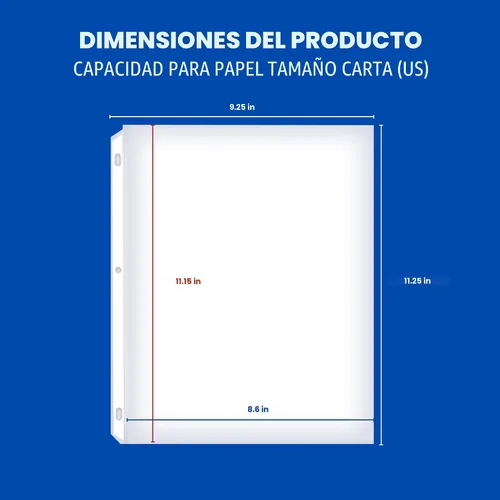 Vista 4 de Performore Paquete de 50 protectores de hojas transparentes Fundas de plástico resistentes de 8.5 x 11 pulgadas Protectores de página