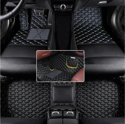 Vista 9 de Tapetes de suelo de automóvil compatibles con el 99 % de los sedán, SUV, deportivos, cobertura completa, compatible con hombres y mujeres, Negro