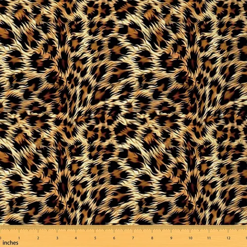 Vista 97 de Tela con Estampado de Leopardo por Yarda, Tela de Tapicería de Guepardo Africano Vida Silvestre para Sillas Sofá, Tela Impermeable de Piel de Animal