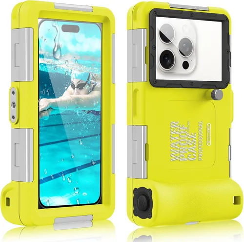 Vista 8 de Funda impermeable para teléfono, funda de teléfono de buceo para iPhone Samsung Galaxy Google LG Series, subacuática profesional de 50 pies al aire
