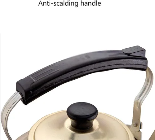 Vista 3 de LIOONS Hervidor de té de grado alimenticio, tetera de aluminio con parte inferior engrosada, tetera de gran capacidad, para todas las estufas