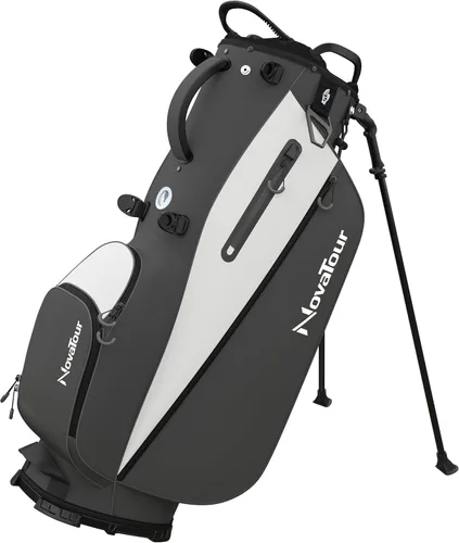 Vista 9 de Bolsa de golf NovaTour con soporte - Bolsa de golf ligera con soporte y divisores de 7 vías, doble correa, bolsillo impermeable, funda aislada, asas