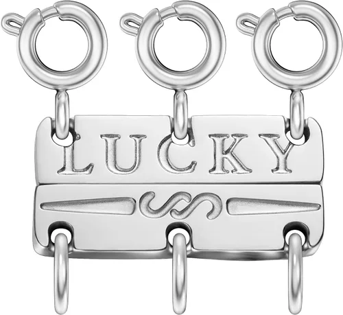 Vista 11 de kcctoo Collar con cierre de capas para mujer, separadores de joyería de oro de 18 quilates y plata, cierre magnético de collar múltiple para mujer