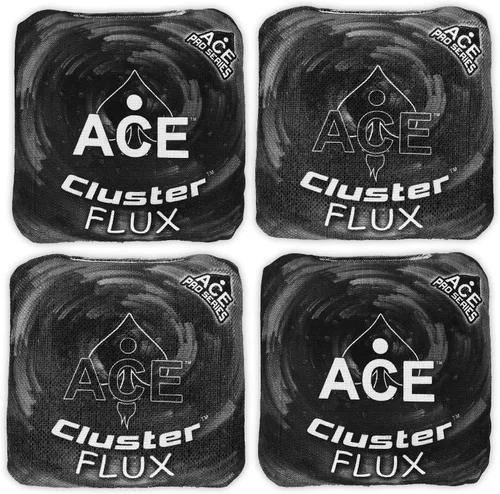 Vista 2 de Cluster Flux Bolsos de Cornhole ACE Pro + Kits PRO Tecnología de Almohadilla de Cluster Doble Cara Resbaladiza y Pegajosa para Todo Clima Negro