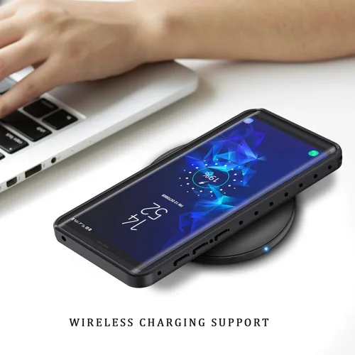 Vista 7 de Lanhiem Funda para teléfono Galaxy Note 9, IP68, impermeable, a prueba de polvo, a prueba de golpes, con protector de pantalla integrado, cubierta