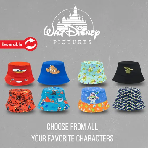 Vista 5 de Mickey Mouse - Sombrero de pescador para niños, sombrero de pescador para el verano, sombrero de playa para bebé, sombrero de sol para niños pequeños