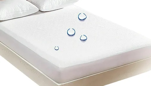 Vista 9 de Protector de colchón de plástico de vinilo estilo sábana ajustable cubierta de colchón impermeable transpirable - Protección contra mojar la cama
