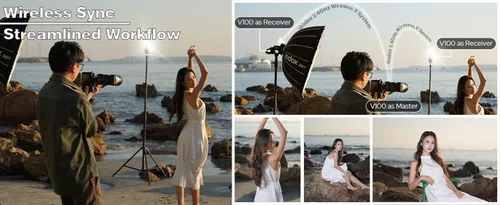 Vista 7 de GODOX V100 C Godox Flash para Canon - Flash TTL de 100Ws para cámaras Canon EOS, control de pantalla táctil, 400 destellos de potencia completa