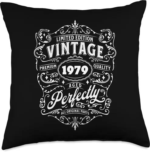 Vista 4 de Vintage 1979 Limited Edition 44th Birthday Aged Perfectly Throw Pillow